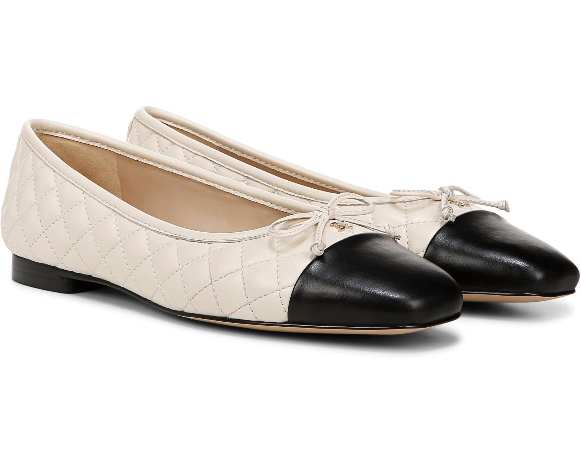 Женские балетки Marilyn в черно-кремовой расцветке Sam Edelman