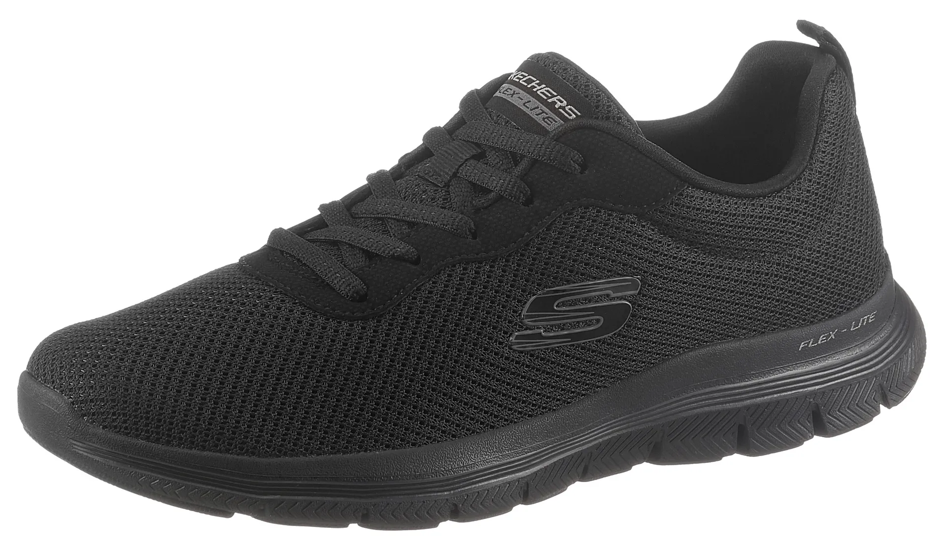 

Кроссовки Skechers "FLEX APPEAL 4.0 BRILLINAT VIEW", с пеной с эффектом памяти с воздушным охлаждением, повседневная обувь, полуботинки, туфли на шнуровке, черный