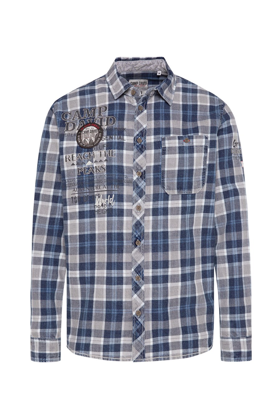 

Рубашка на пуговицах классического кроя CAMP DAVID, синий