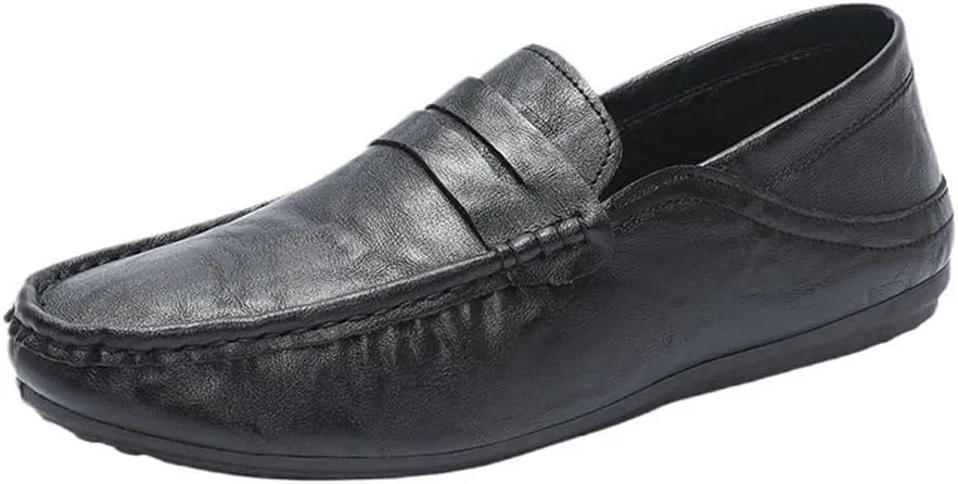 Лоферы мужские Slip-On Round Toe Black DHFIRUFSHLO