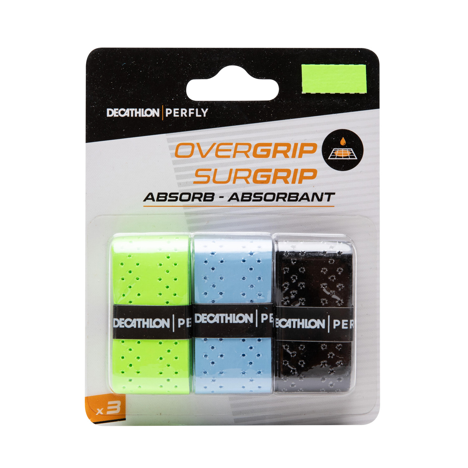 

БАДМИНТОН QUICKDRY OVERGRIP X 3 ЧЕРНЫЙ СИНИЙ ЗЕЛЕНЫЙ Perfly