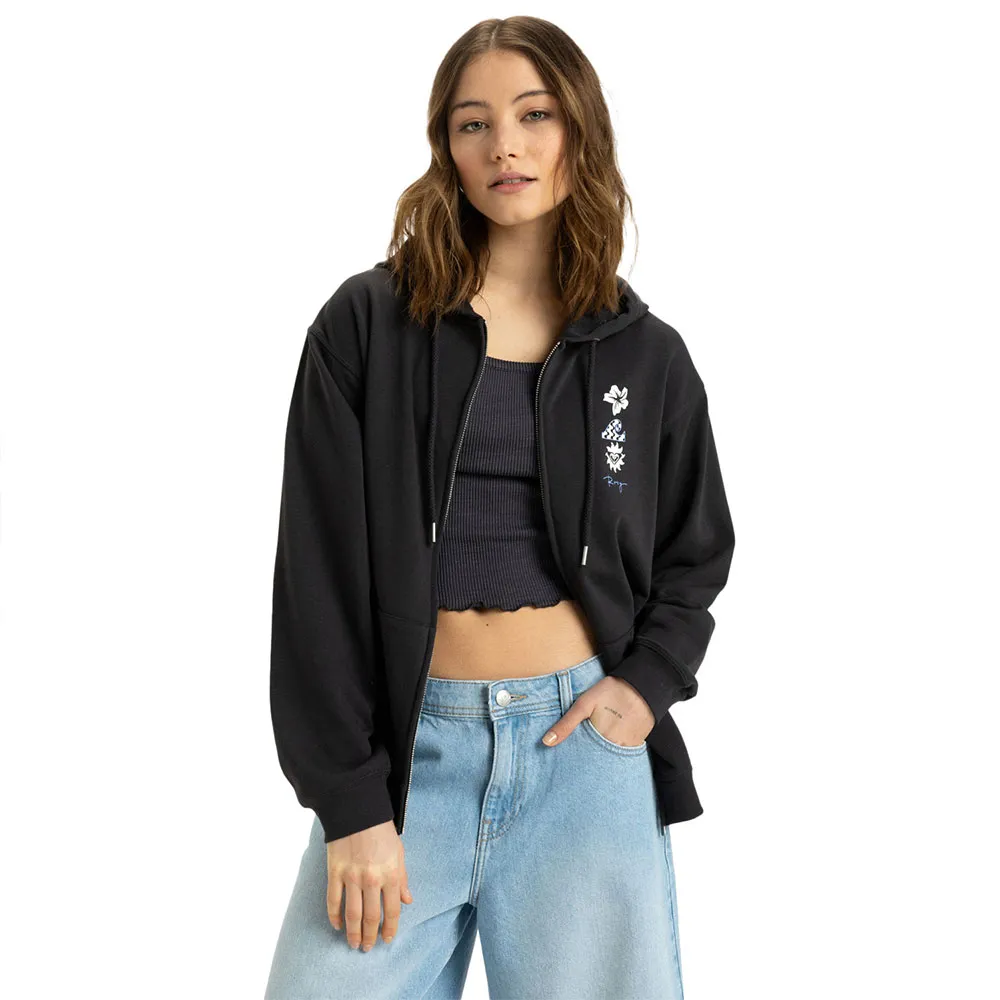 

Толстовка Roxy Surf Stoked Terry full zip, черный
