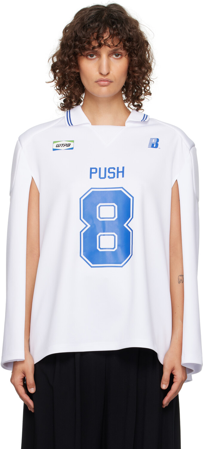 

Поло из джерси в стиле «кейп» Pushbutton, белый