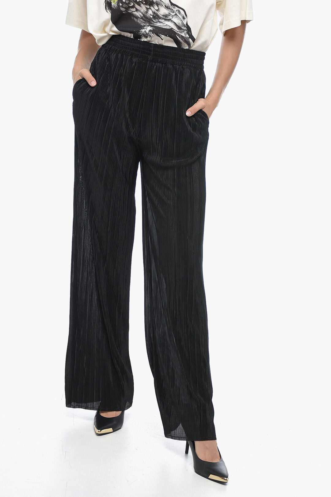 

Широкие брюки со складками Maison Margiela MM6, черный