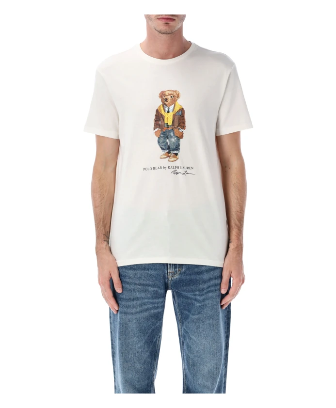

Футболка с изображением медведя Polo Ralph Lauren, белый