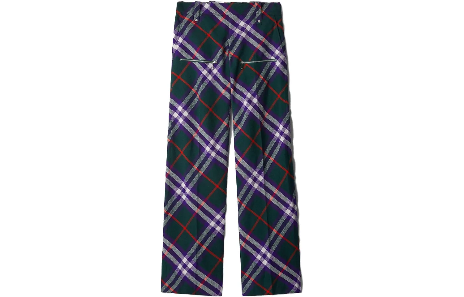 Шерстяные брюки Burberry, стиль главной улицы, Dark Royal Purple