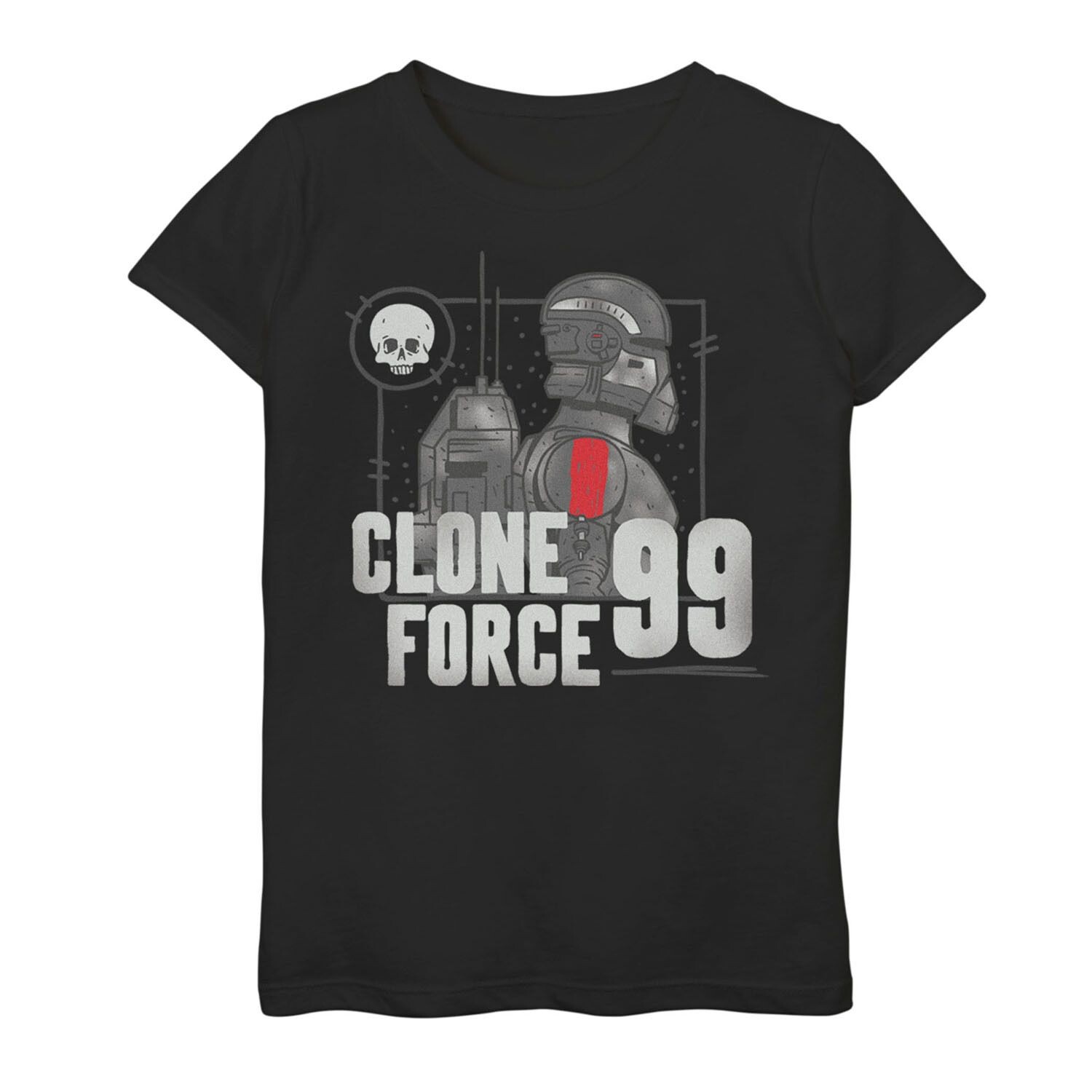 

Футболка Box Up с логотипом и графическим рисунком для девочек 7–16 лет Star Wars: The Bad Batch Clone Force 99 Star Wars