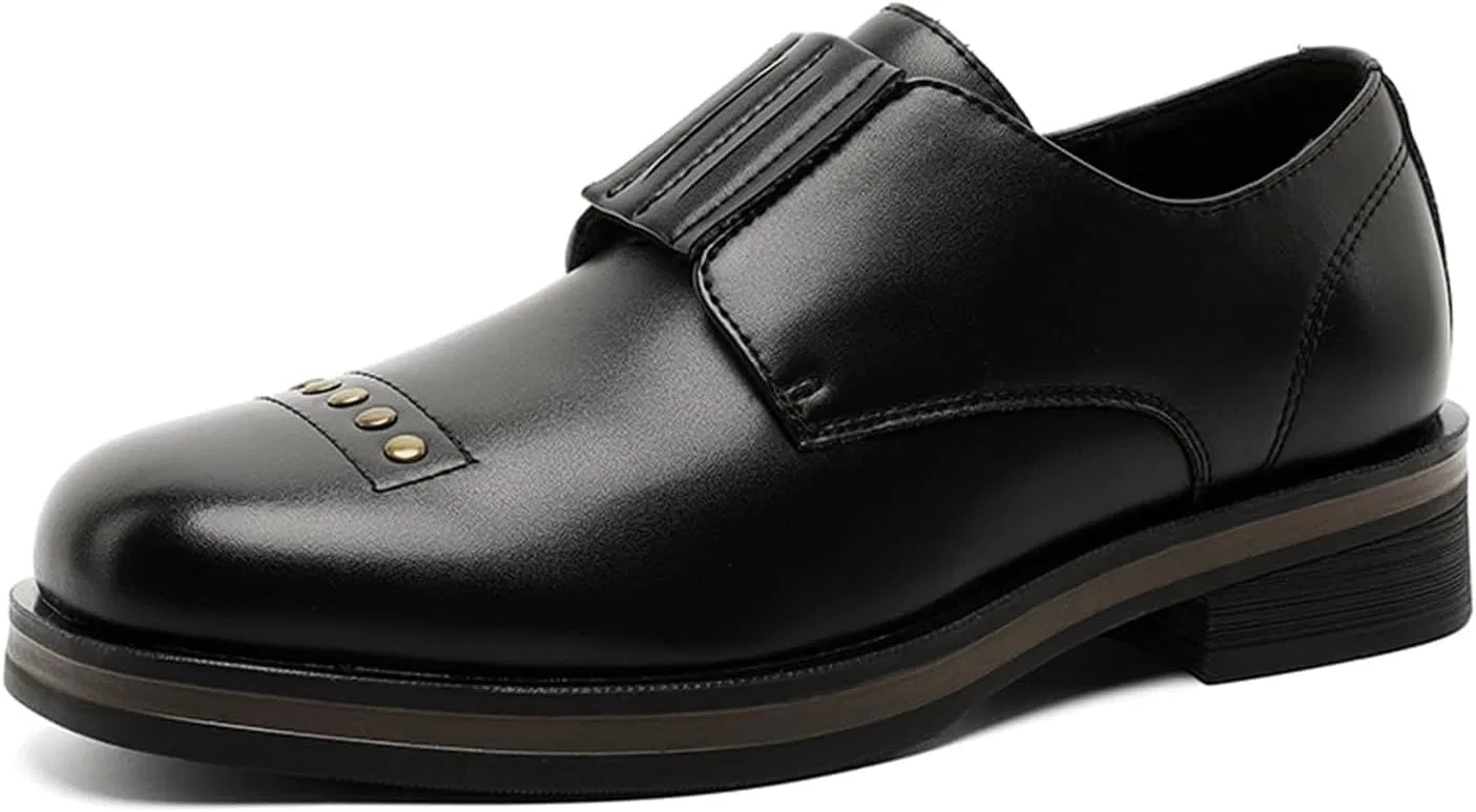 Лоферы мужские на массивном каблуке, Loafers, Black BEDGMDEG