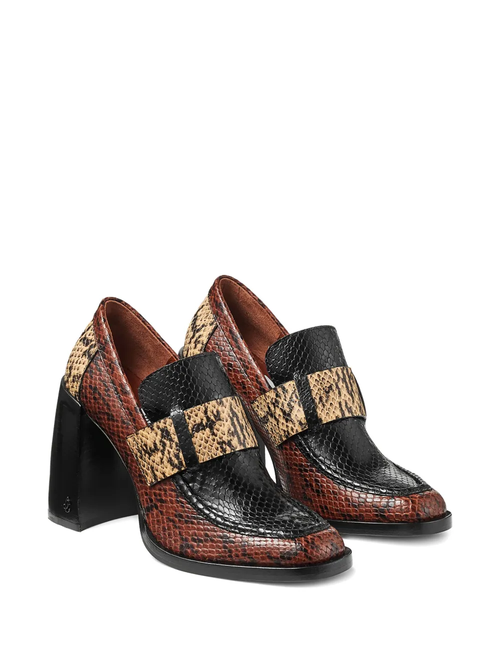 Туфли Tylor 80 на блочном каблуке JIMMY CHOO, коричневый — фото 2