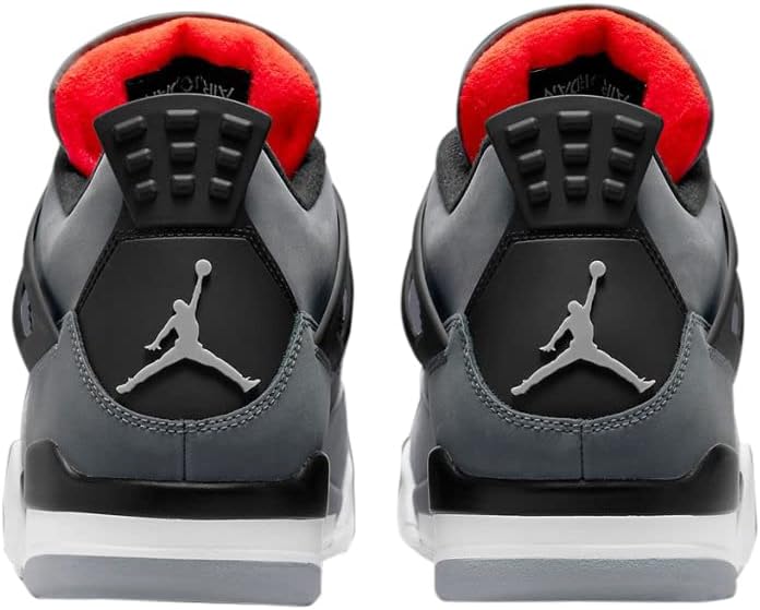 Мужские кроссовки Nike Jordan 4 Retro, размер, черный/красный/серый/темно-серый — фото 4