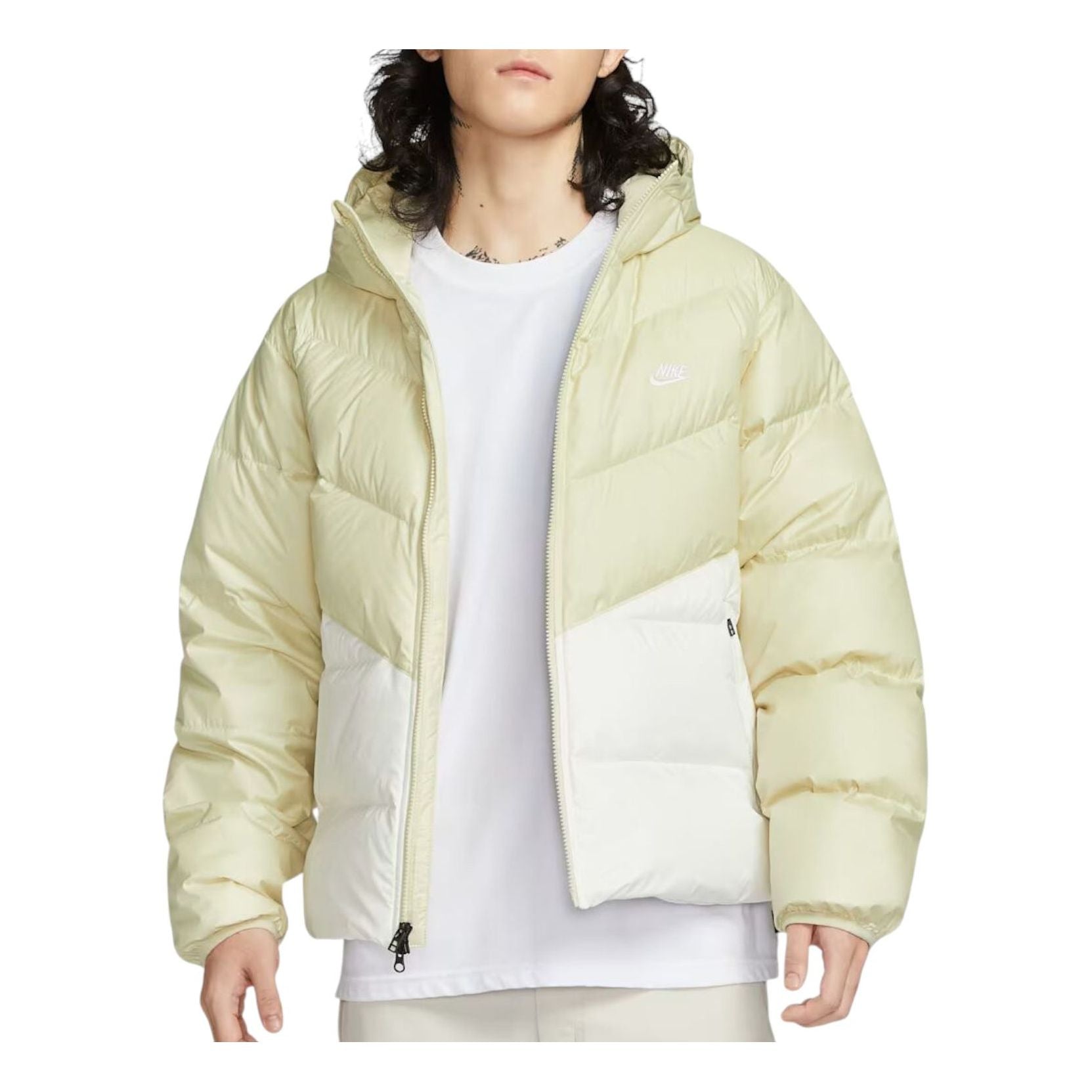 Куртка Nike Windrunner Down Jacket 'Light Khaki Sail White' — фото 2