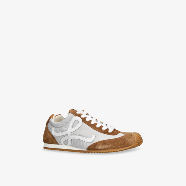 Балетки Loewe Ballet runner 2.0 из нейлона и замши, коричневый — фото 3