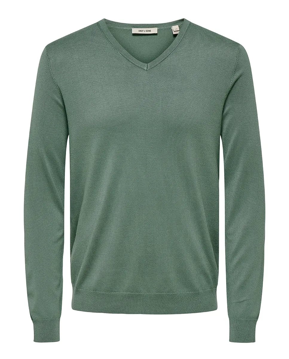 

Мужские джемперы с длинным рукавом, обычного кроя Only & Sons, зеленый