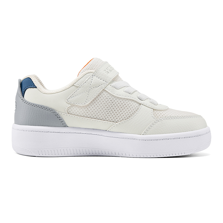Skechers Kids Скользостойкие, износостойкие, дышащие низкие кеды Canvas White/Multicolor Kids — фото 3