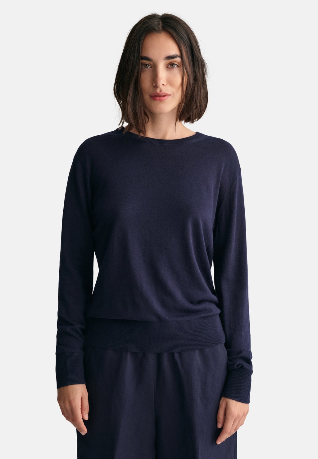 

Свитер FINE CREW NECK GANT, темно-синий