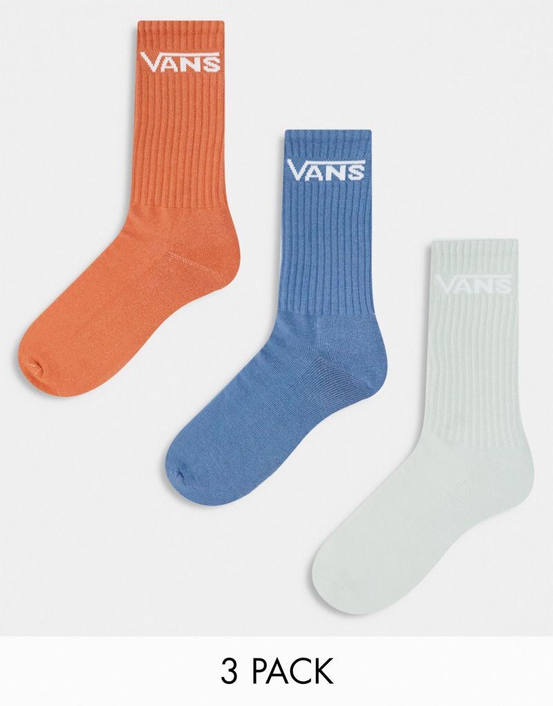 

Набор из 3 классических носков Vans синего, оранжевого и светло-зеленого цвета