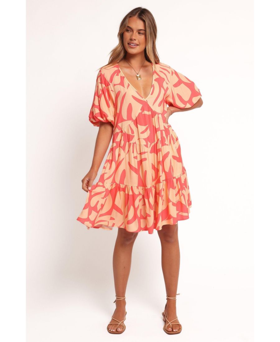 

Женское мини-платье Corinna - коралловый принт Petal and Pup, Coral print