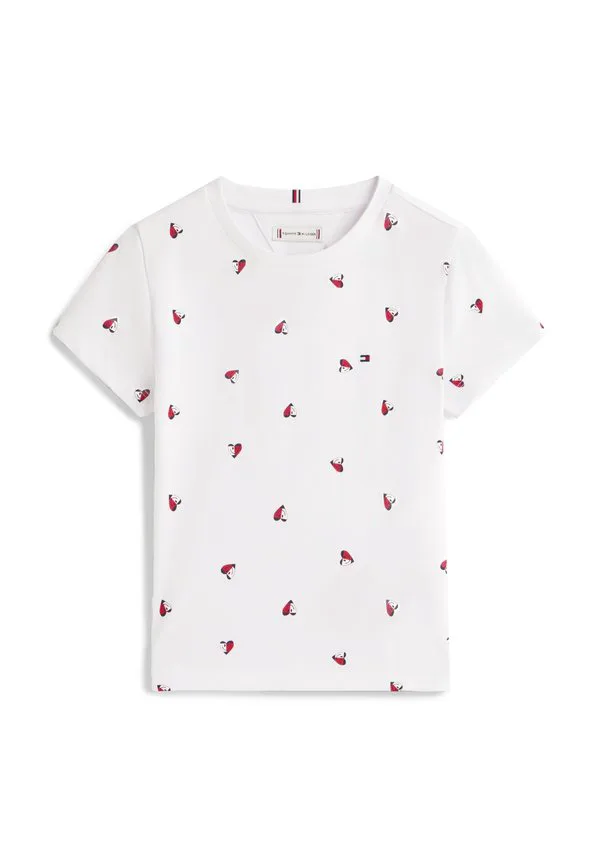 Футболка с принтом в виде смайлика, сердца и флага. Tommy Hilfiger, White — фото 4