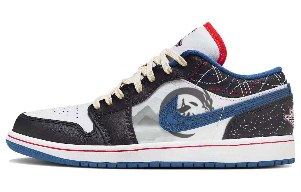 

Кроссовки Air Jordan 1 Vintage Basketball Shoes Men Low-top Black, черный