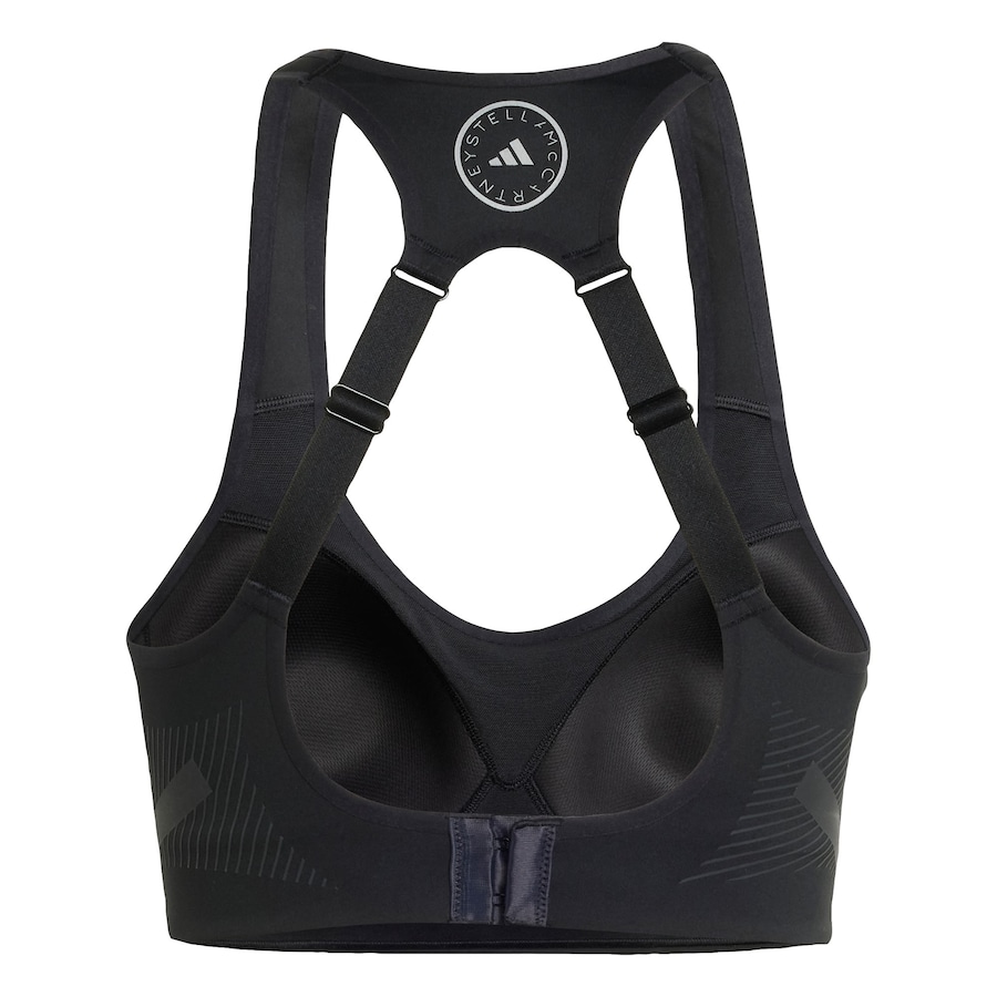 Спортивный бюстгальтер-бралетт ADIDAS BY STELLA MCCARTNEY TruePace, черный — фото 2