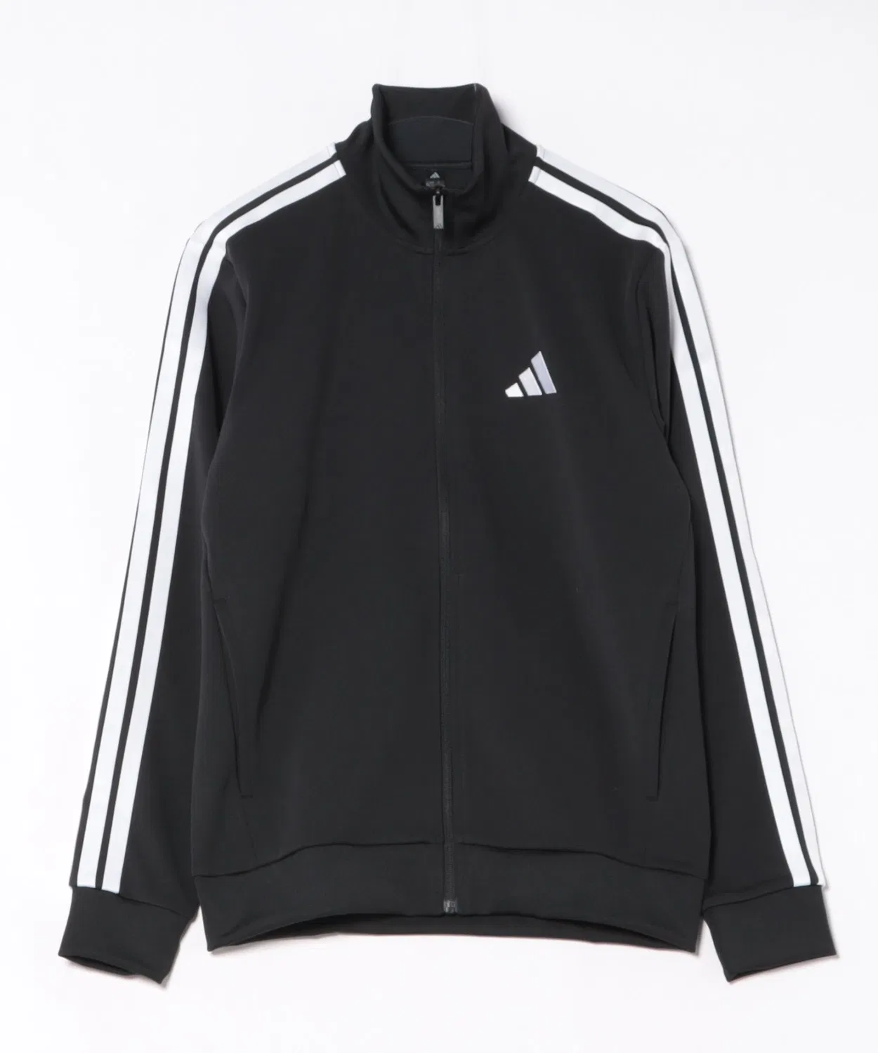 Трек-топ adidas с молнией, полиэстер, черный с белым