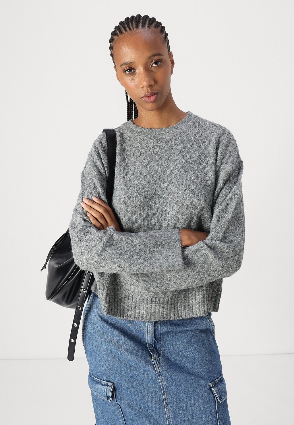 

Джемпер JDYBIGUM O NECK PULLOVER JDY, серый