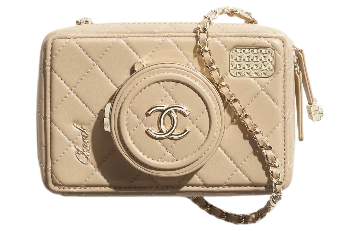 

Сумка через плечо из ягненка, темно-бежевая CHANEL