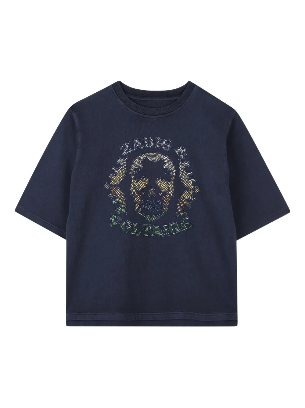 

Футболка с декором Skull Zadig & Voltaire Kids, синий