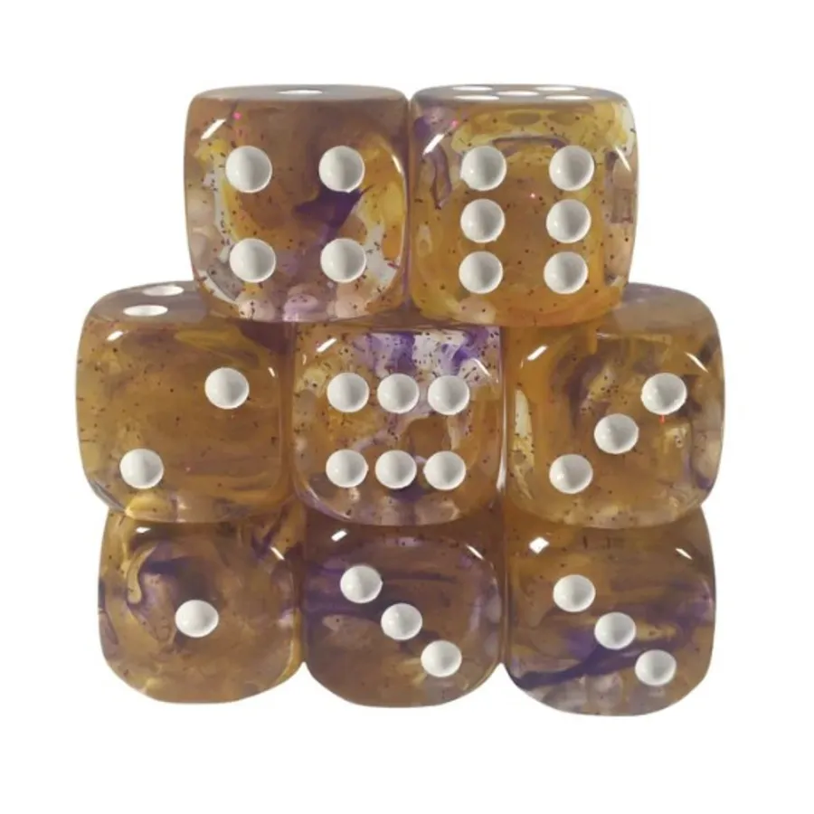 

d6 18 мм Пакт чернокнижника с белым (12), Class & Creature Dice - d6 Sets