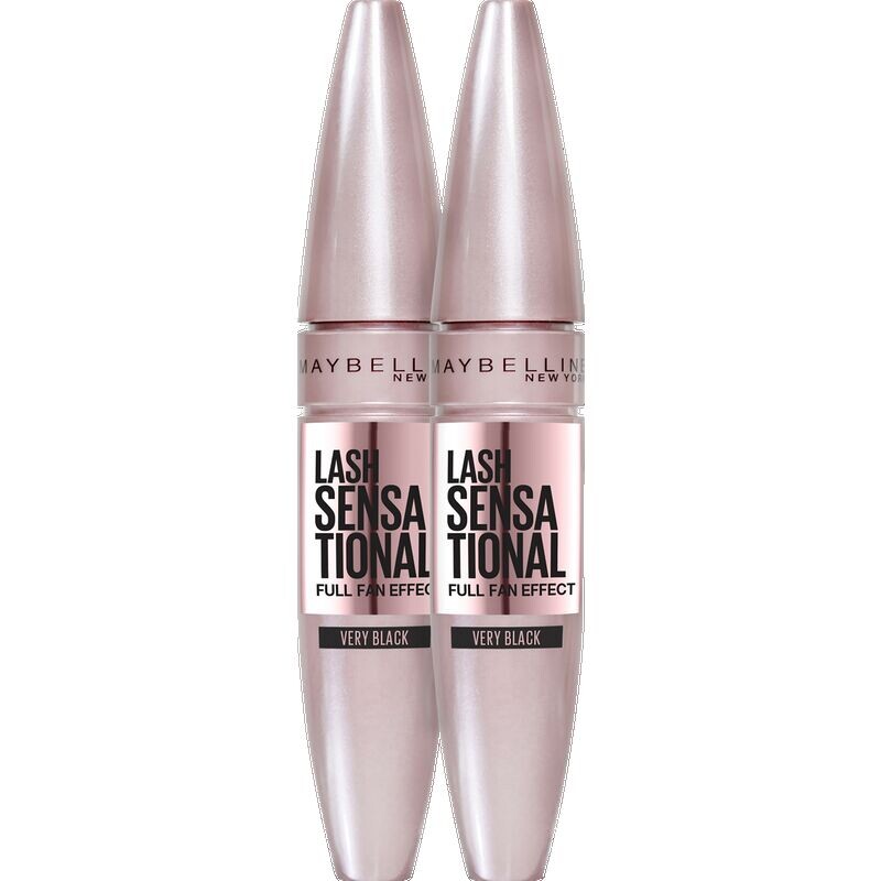 

Тушь для ресниц Lash Sensational Full Eyelash Fan, очень черная двойная упаковка Maybelline New York, 19 ml