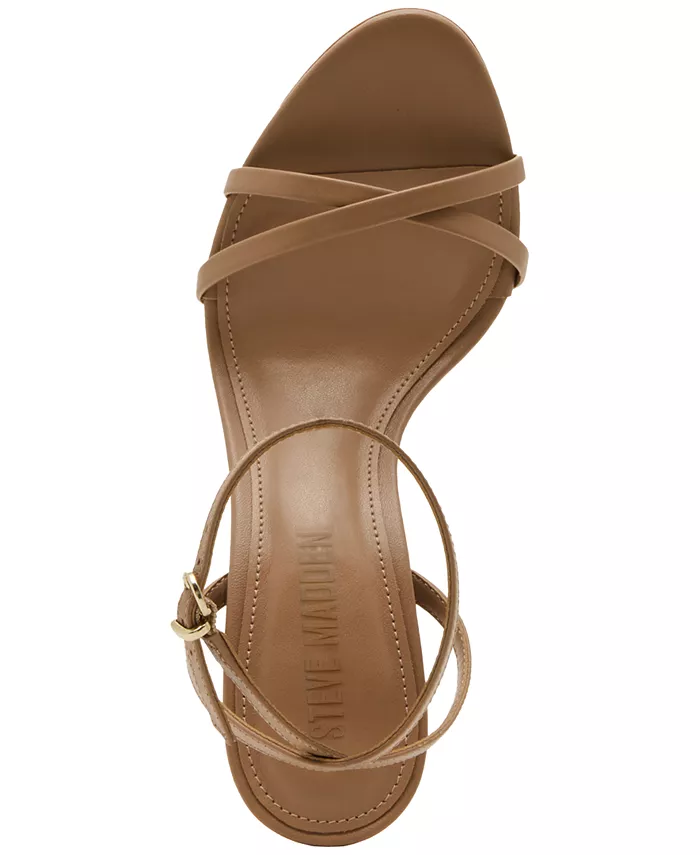 Женские босоножки Jypsey на высоком каблуке с ремешками Steve Madden, коричневый/бежевый — фото 4