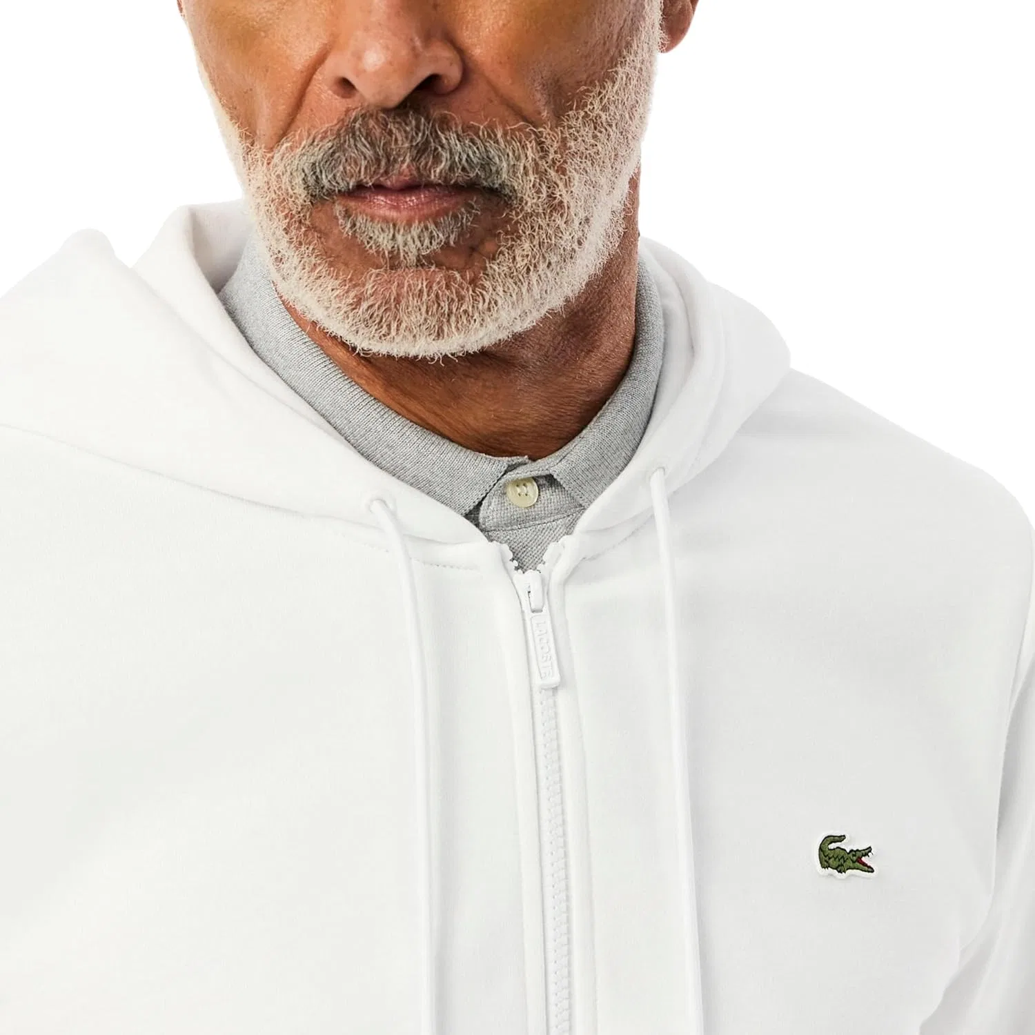Толстовка на молнии Lacoste, белый — фото 3