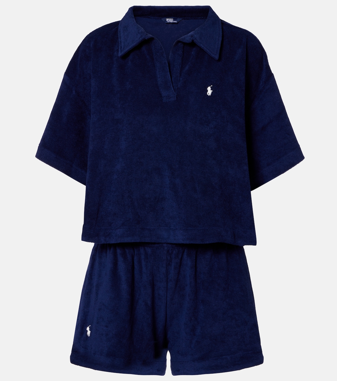 

Набор из хлопковой поло и бермуд Polo Ralph Lauren, темно-синий