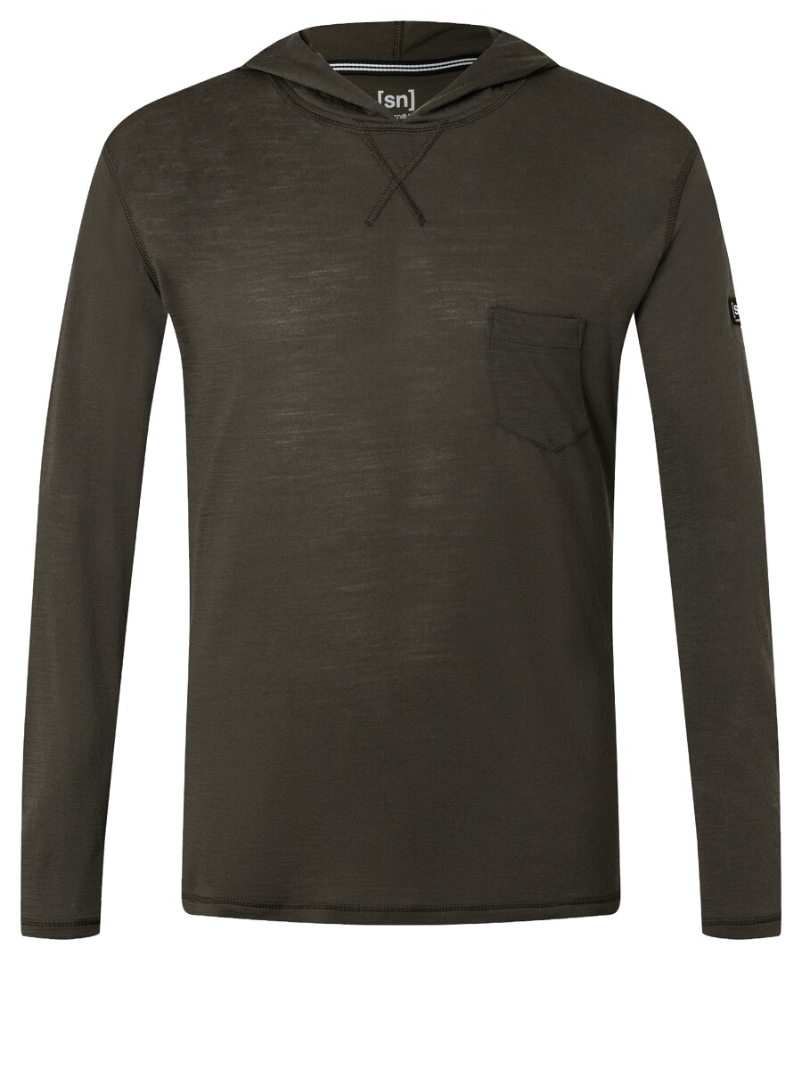 

Рубашка super.natural Merino Hoodie, зеленый