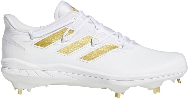 Бутсы Adidas Men's Adizero Afterburner 8, белый/золотой — фото 2
