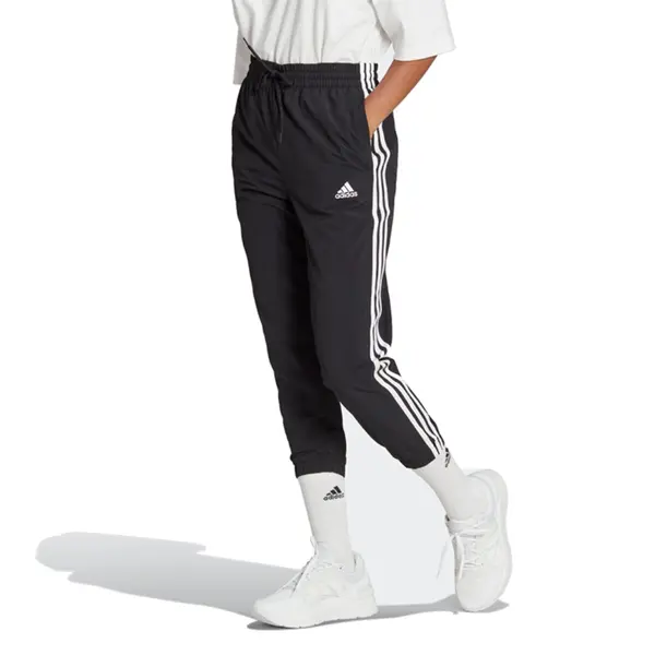 Брюки Essentials 3 полоски тканые брюки 7 8 азиатские размеры Adidas, черный — фото 2