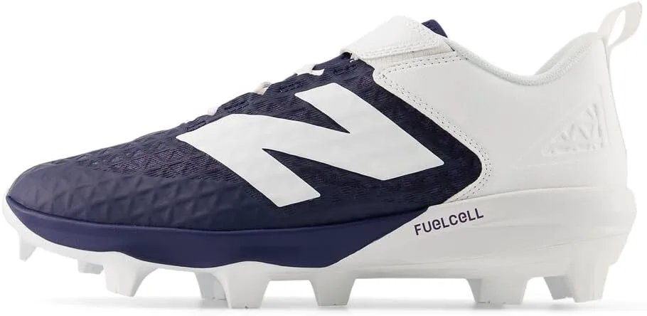 Бейсбольные кроссовки New Balance Men's FuelCell 4040 V8 с формованной подошвой, темно-синий/белый — фото 2