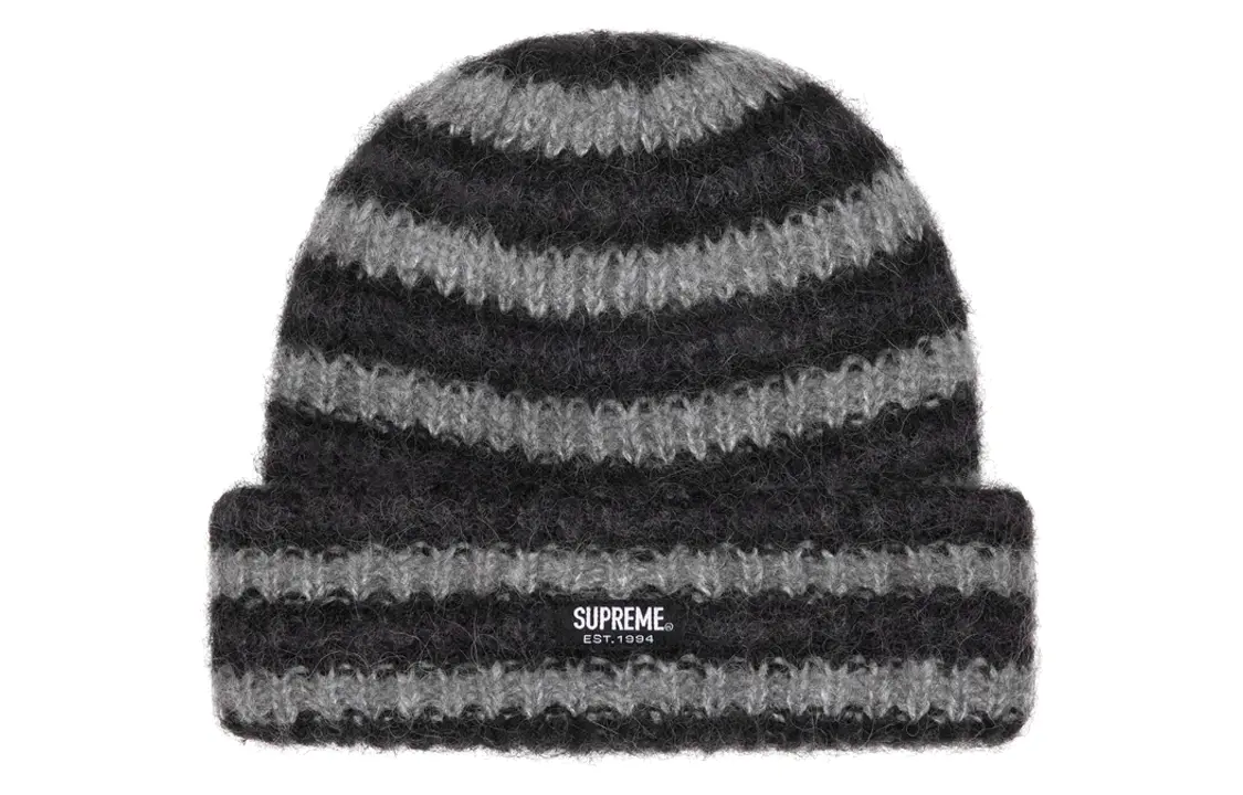 

Шапка Supreme Loose Stripe, черный / серый