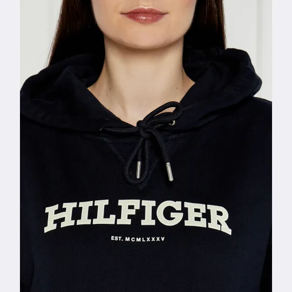 Толстовка стандартного кроя из флока Reg Monotype Tommy Hilfiger, синий — фото 4