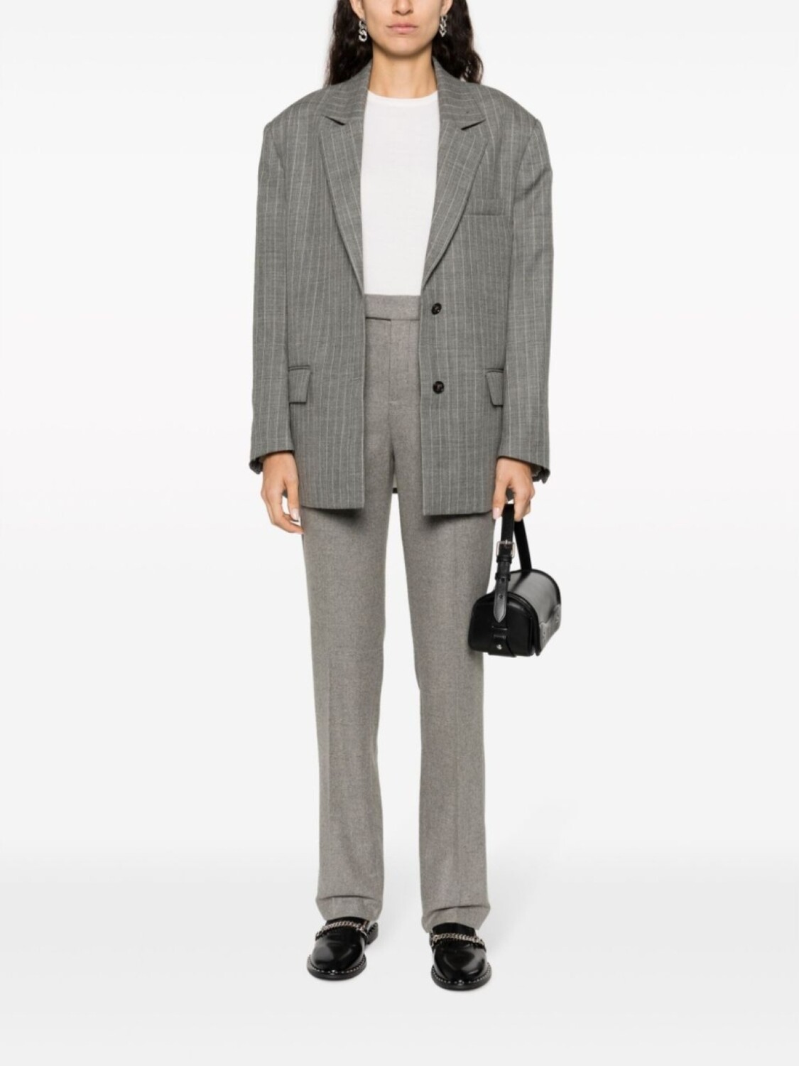 Ralph Lauren Collection Alecia tailored trousers, серый — фото 2
