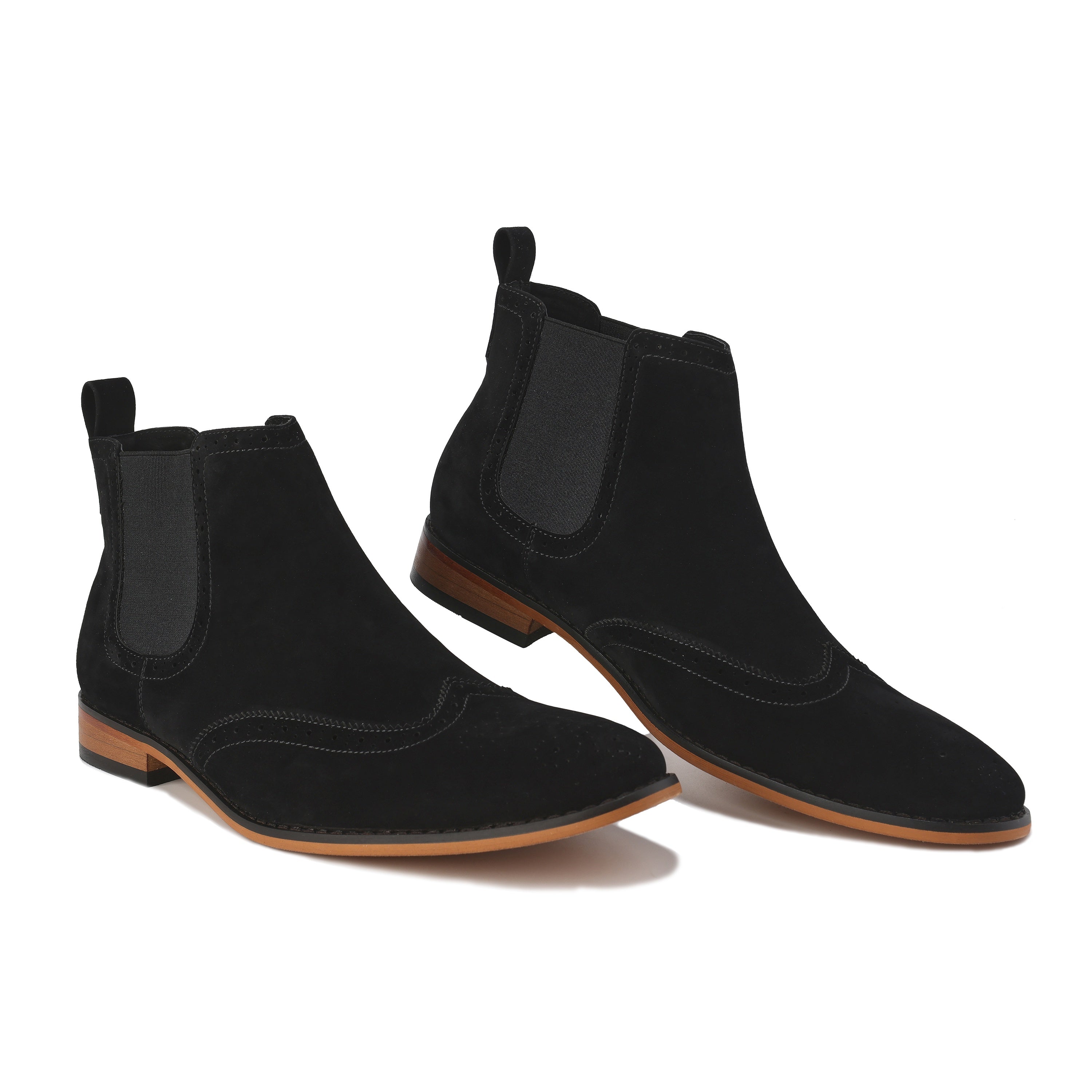 

Мужские ботинки Chelsea Slip On Wing Tip Gino Vitale, черный