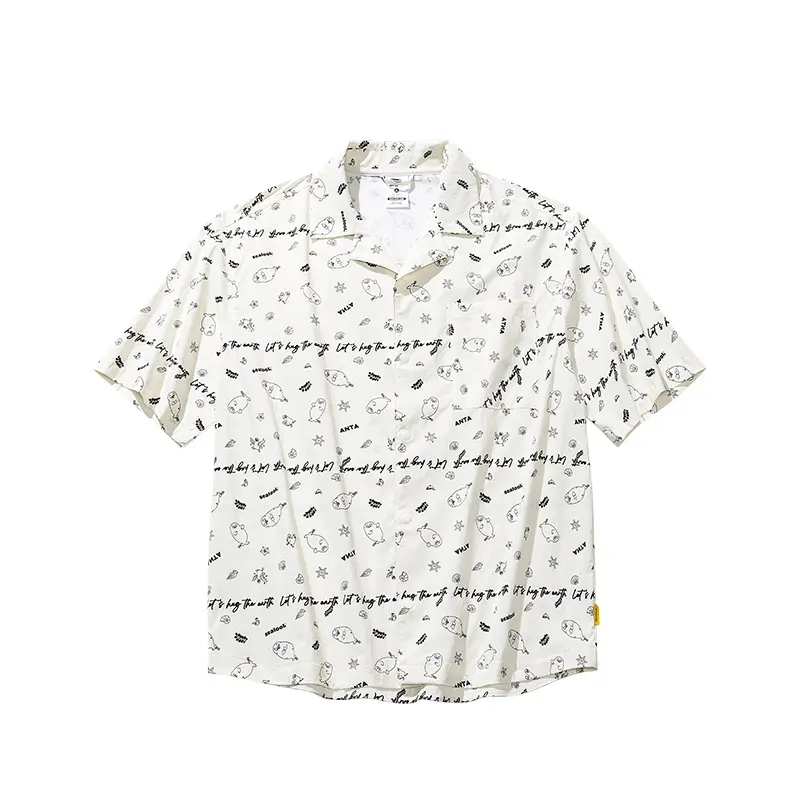 

ANTA Рубашка Haibaokankan, Lianmingkuan Life Collection мужская ivory white/all over print