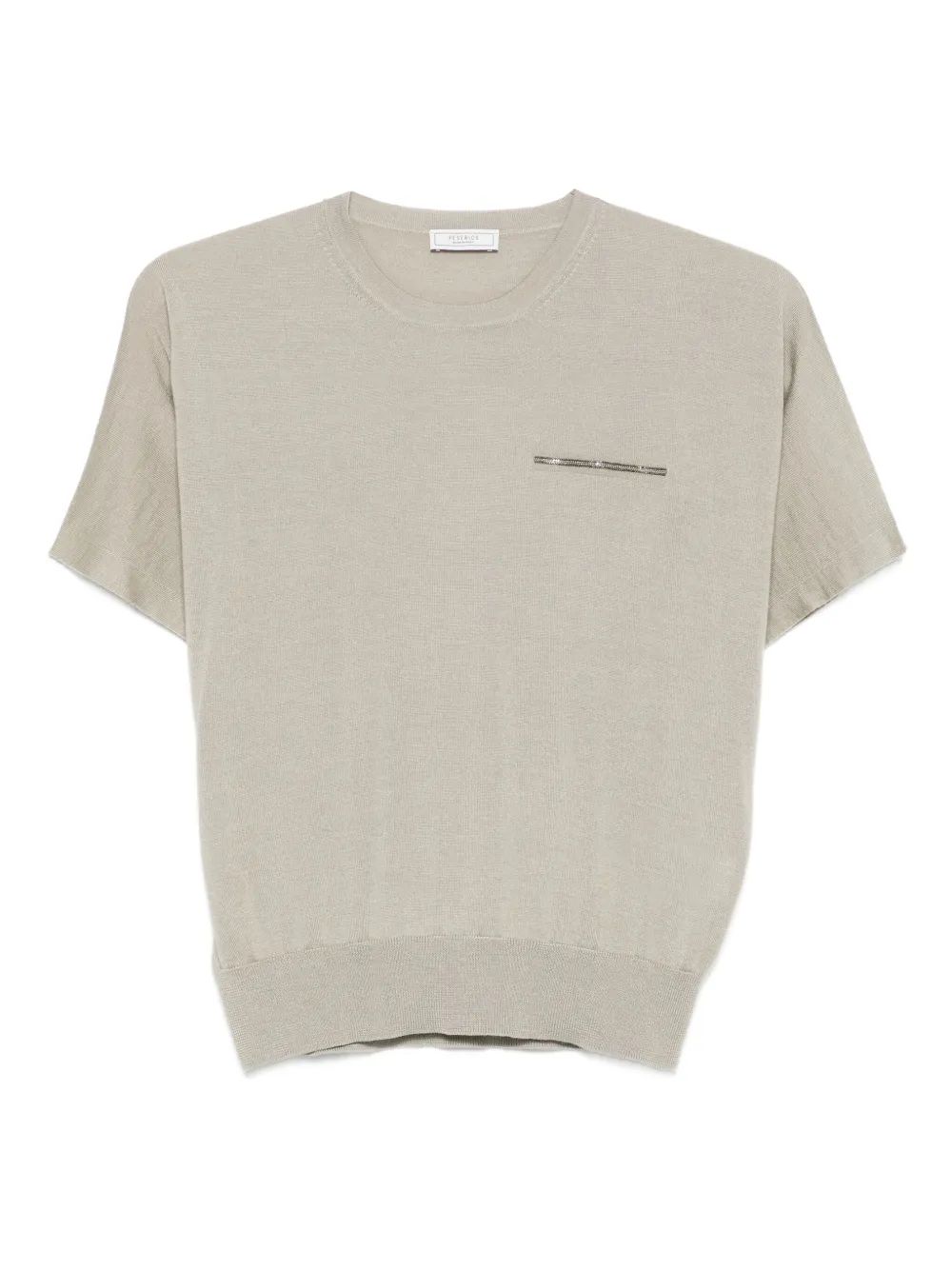 

Украшенный топ с короткими рукавами Peserico, зеленый