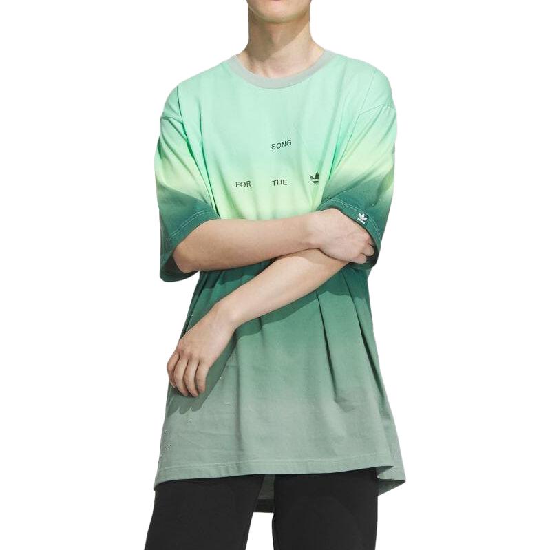 Adidas X Song For The Mute Футболка из хлопка с градиентным принтом Adidas Originals, Лесной зеленый — фото 3