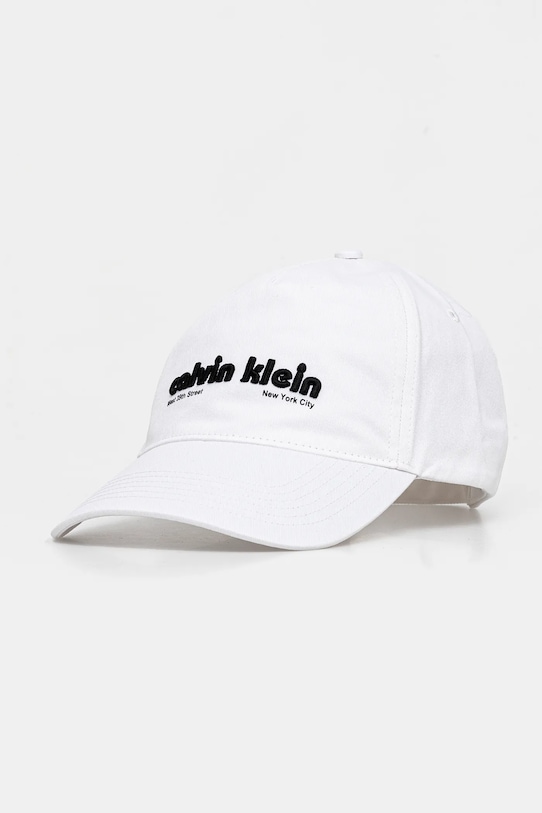 

Хлопковая кепка с козырьком Calvin Klein, белый