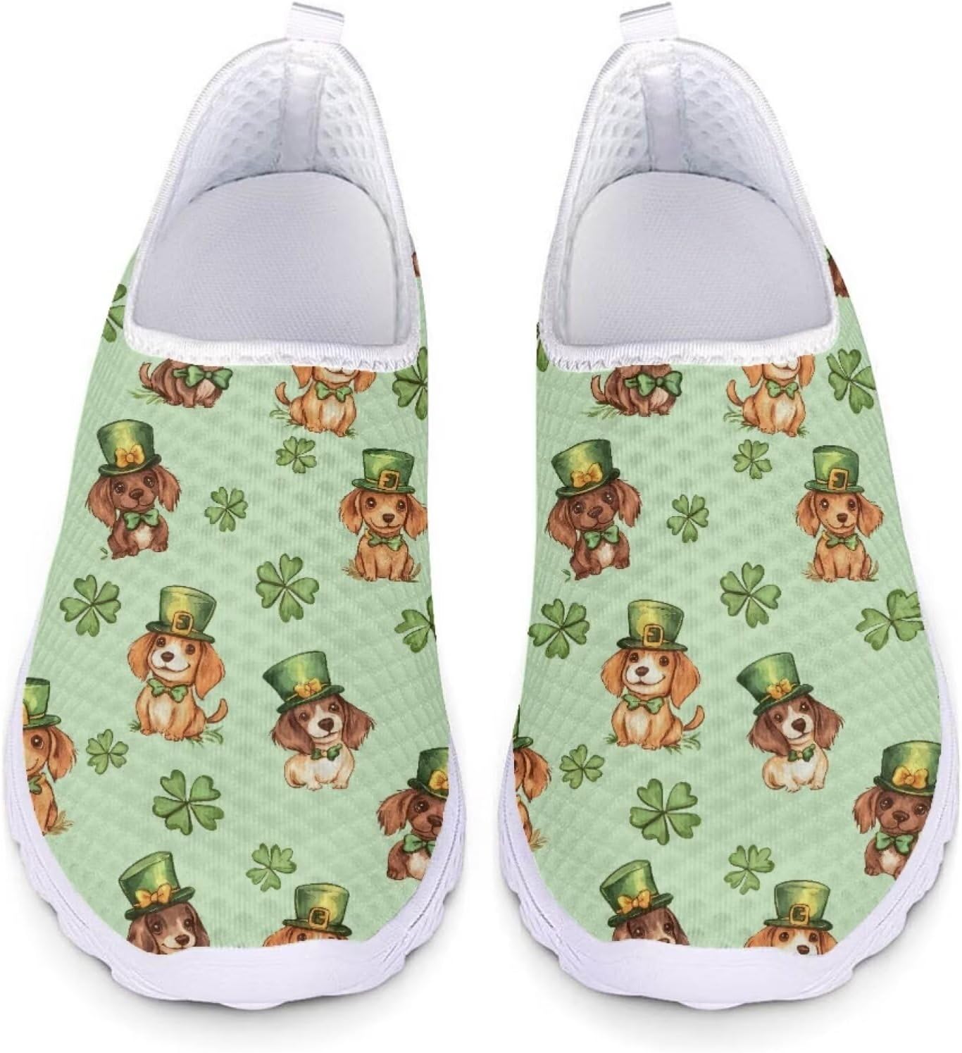 

Кроссовки Belidome с животным принтом на шнуровке для взрослых женщин и мужчин, легкие, дышащие и удобные, St Patricks Day Dog