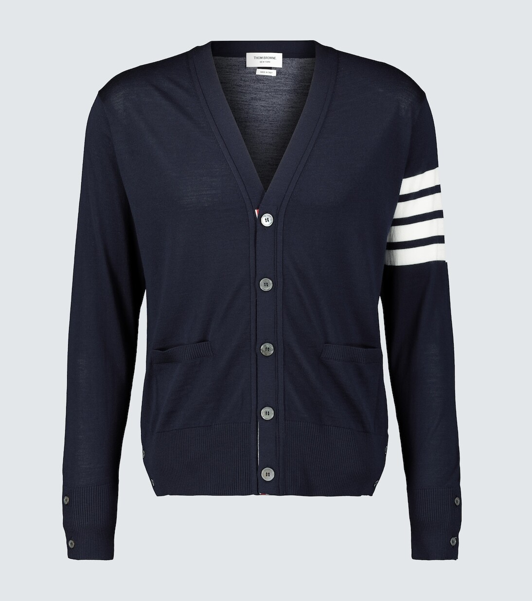 

Шерстяной кардиган 4-bar Thom Browne, синий