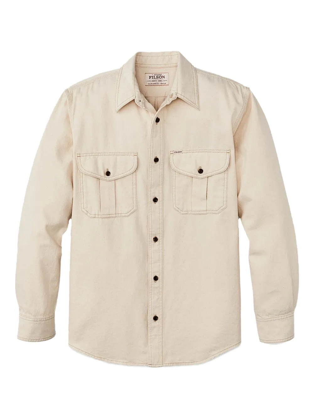 

Рубашка с длинными рукавами и карманами Filson, нейтральный