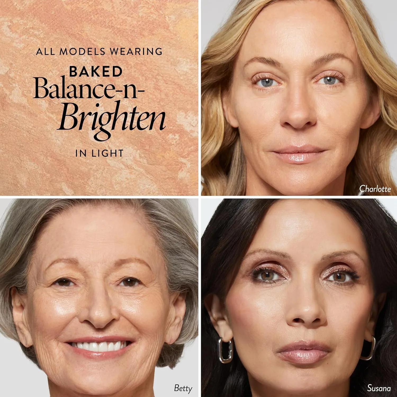 Набор Fast & Foolproof: тональная пудра Baked Balance-n-Brighten, Light + румяна Baked Blush-n-Brighten, Pink Buttercream + кисть Airbrush Kabuki + скошенная кисть для румян Laura Geller, pink — фото 2