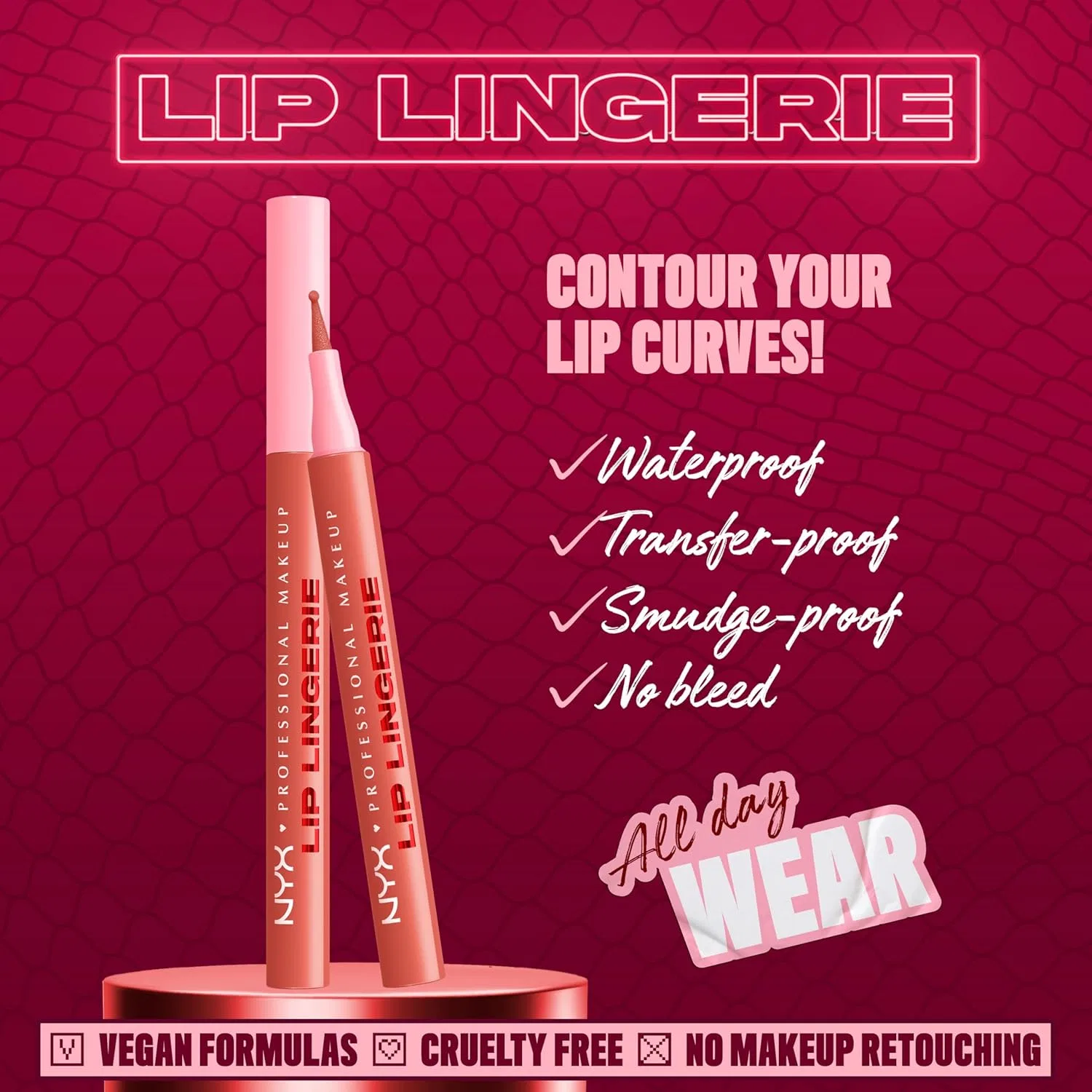 Карандаш-контур для губ NYX Professional Makeup Lip Lingerie Liner Stain Seamless After Hour, 0.03 fl oz — фото 2